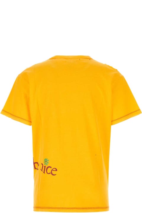 ERL for Men ERL Yellow Cotton Blend T-shirt
