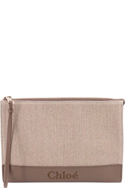 Chloé for Women Chloé Two-tone Zipped Clutch Bag