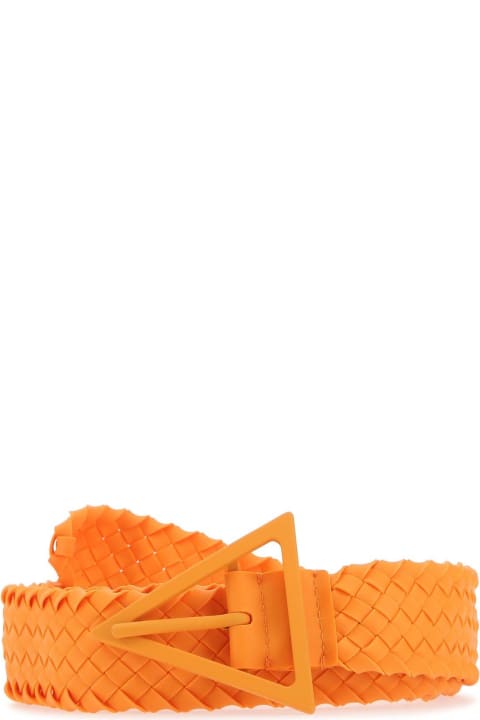 メンズ ベルト Bottega Veneta Orange Rubber Belt