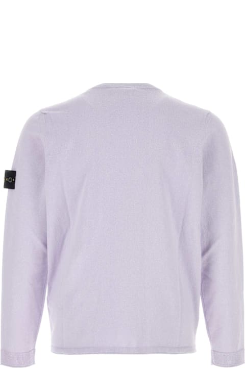 Stone Island for Men Stone Island Lilac Cotton Sweater