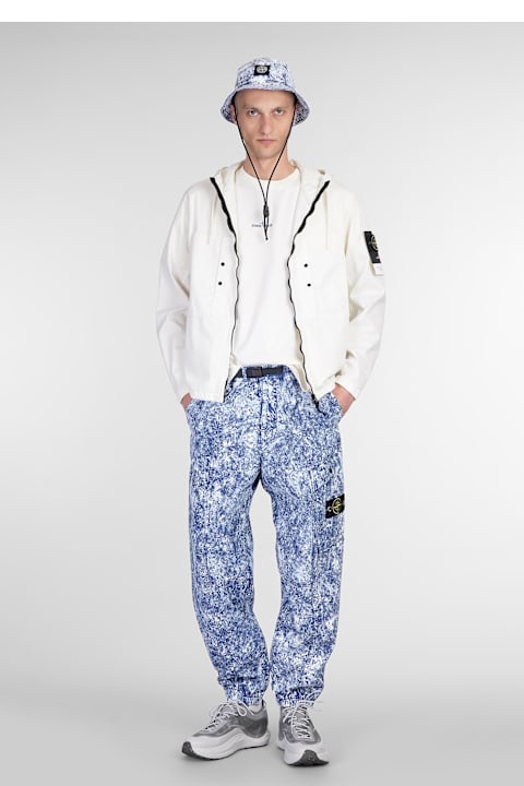 Fashion for Men Stone Island Pants In Blue Cotton
