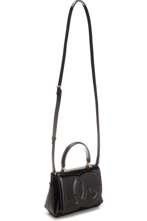 'dg' Patent Leather Handbag