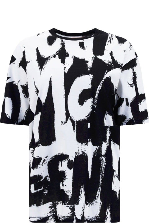 ウィメンズ Alexander McQueenのトップス Alexander McQueen Graphic Printed Crewneck T-shirt
