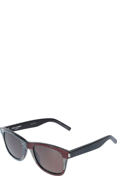 Fashion for Men Saint Laurent Eyewear Square Frame Studded Sunglasses