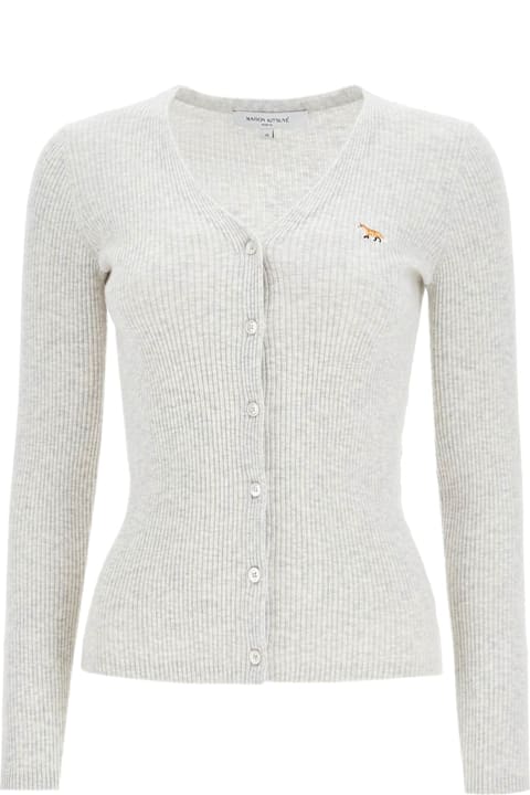 Maison Kitsuné for Women Maison Kitsuné Slim Fit Baby Fox Cardigan For