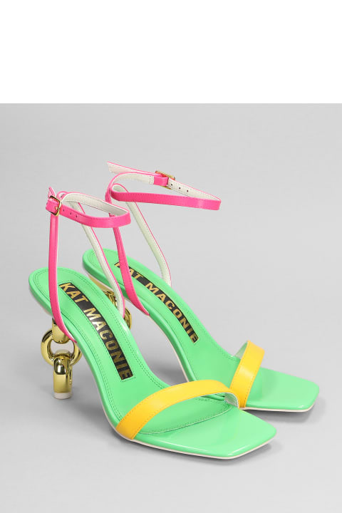 Riri Sandals In Green Leather
