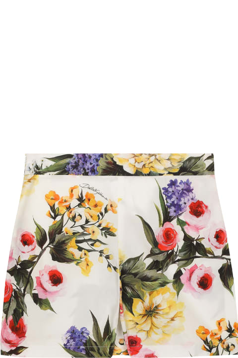 Sale for Girls Dolce & Gabbana Garden Print Poplin Shorts