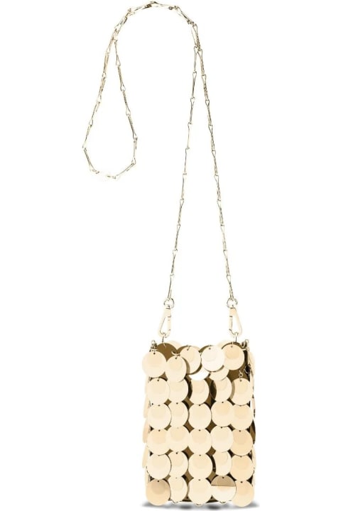 Paco Rabanne Shoulder Bags for Women Paco Rabanne Sac Soir Sparkle Mini Bag In Gold