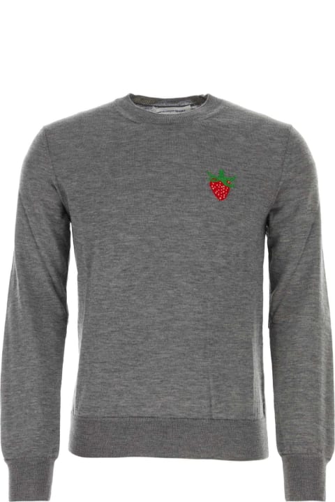 Comme des Garçons Shirt Sweaters for Men Comme des Garçons Shirt Dark Grey Acrylic Blend Sweater