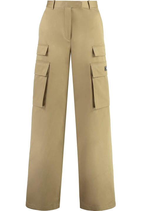 Pants & Shorts for Women Versace Gabardine Cargo Trousers
