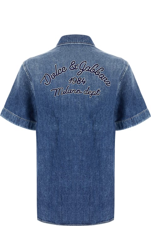 Dolce & Gabbana Shirts Sale for Men Dolce & Gabbana Blue Denim Shirt