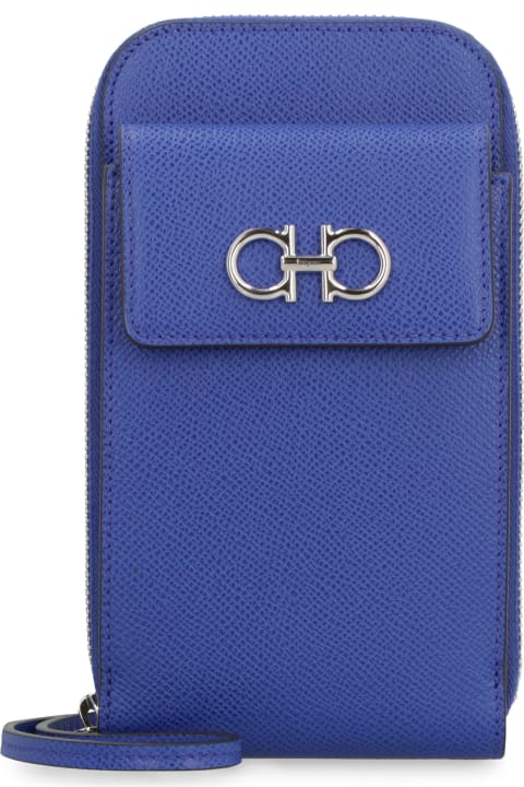 Clutches for Women Ferragamo Gancini Leather Mobile Phone Case