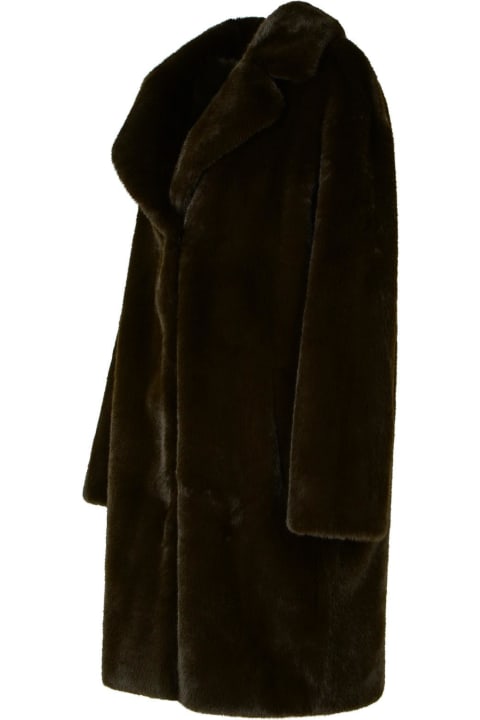 STAND STUDIO معاطف وجواكت لـ السيدات STAND STUDIO 'teddy Camille' Brown Faux Fur Jacket