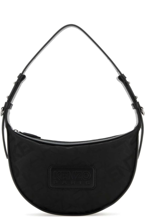 Fashion for Women Kenzo Black Fabric Kenzo 18 Shoulder Bag