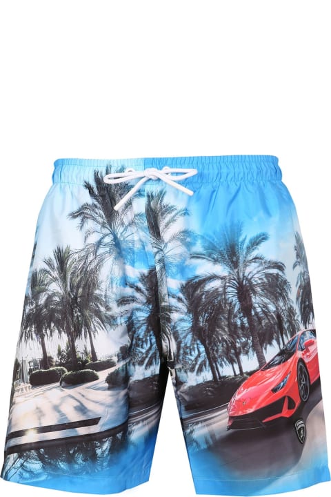 Automobili Lamborghini Swimwear for Men Automobili Lamborghini Print Swimsuit