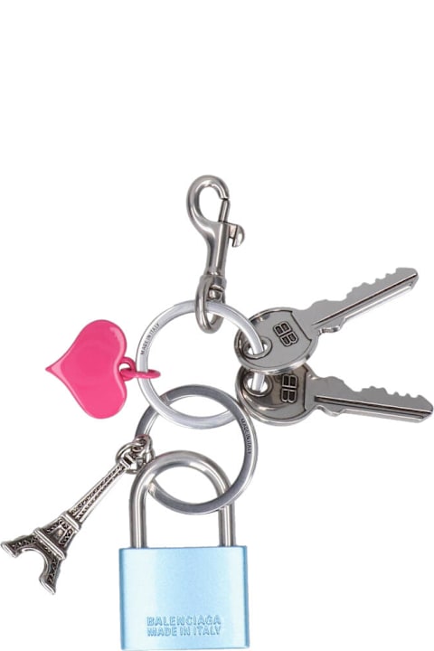 Keyrings for Women Balenciaga Charm Keyring With Padlock