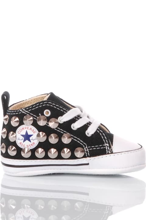 Shoes for Boys Mimanera Black Studded Converse For Infants