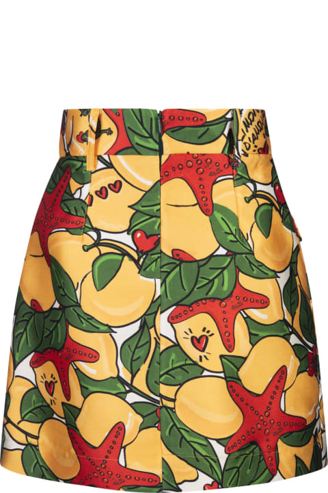 Alessandro Enriquez Skirts for Women Alessandro Enriquez Short Skirt With Lemons Print