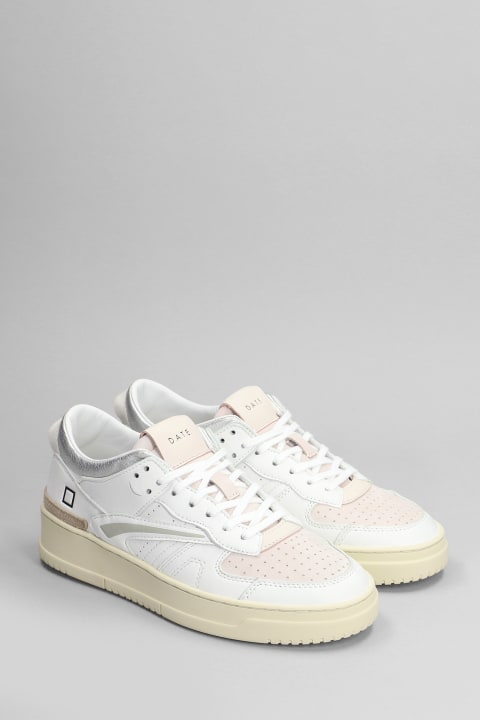 Shoes for Women D.A.T.E. Torneo Sneakers In White Leather