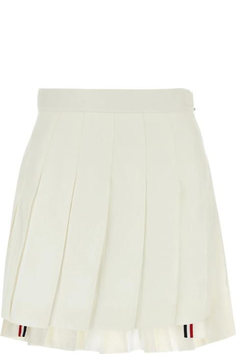 Thom Browne Skirts for Women Thom Browne White Wool Skirt
