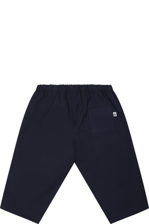 Bonpoint Bottoms for Baby Boys Bonpoint Blue Trousers For Baby Boy