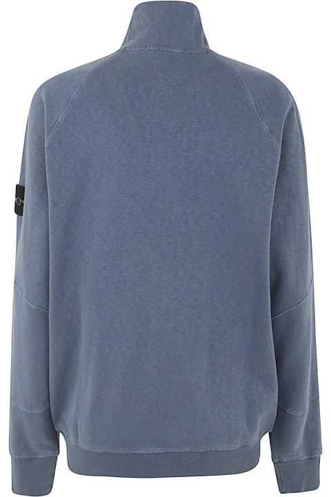 Fleeces & Tracksuits for Men Stone Island Compass-badge High-neck Zipped Sweatshirt