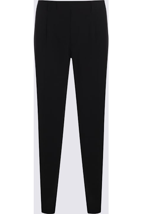 Lardini Pants for Men Lardini Black Wool Pants