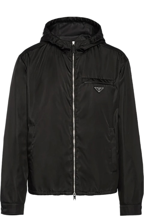 Prada Coats & Jackets for Men Prada Re-nylon Blouson With Hood