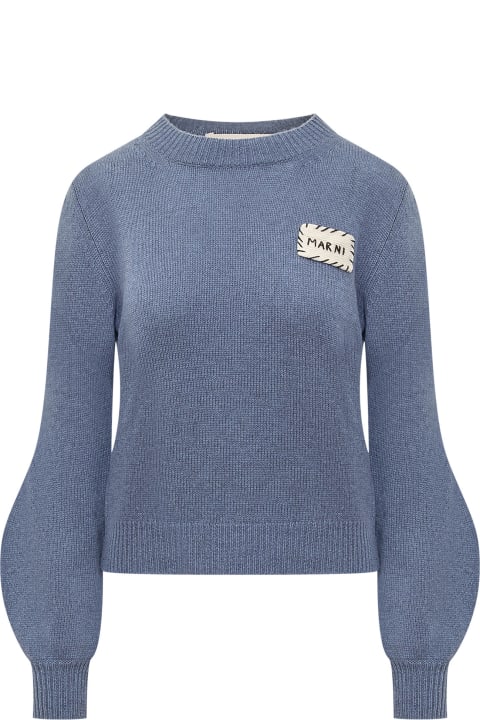 Marni Sweaters for Women Marni Cashmere Flower Detail Sweater