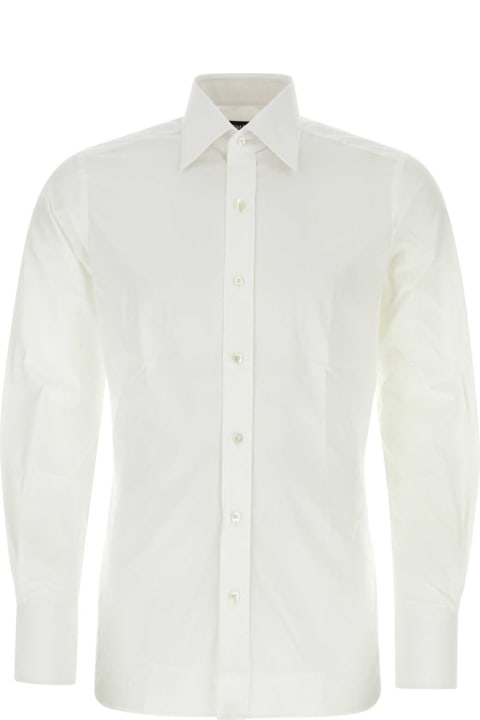 Clothing Sale for Men Tom Ford White Poplin Shirt