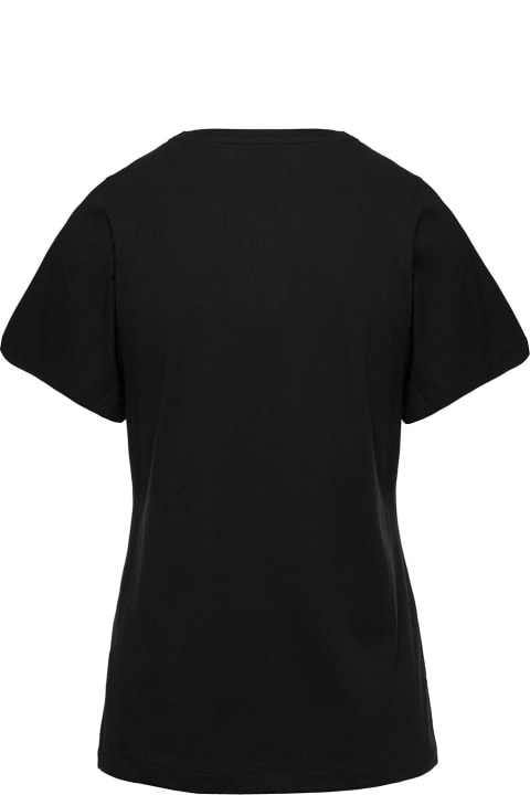 Clothing for Women Totême Crewneck T-shirt In Black Cotton Woman