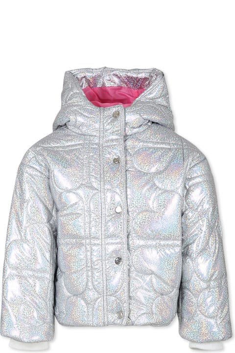 Homeware Billieblush Silver Down Jacket For Girl With Logo