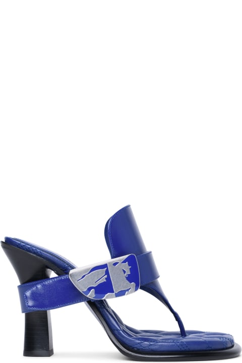 Burberry Sandals for Women Burberry 'bay' Blue Leather Sandals