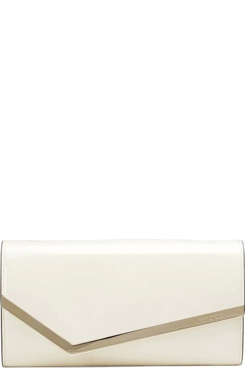 Jimmy Choo Clutches for Women Jimmy Choo Emmie Clutch Bag In Milk Patent Leather
