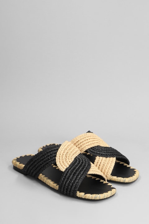 Castañer Sandals for Women Castañer Prado-203 Flats In Black Fabric