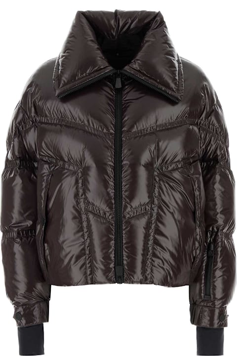 Coats & Jackets for Women Moncler Grenoble Chocolate Nylon Cluses Down Jacket