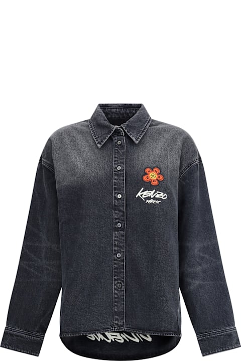 Homeware Kenzo Kenzo X Futura Workwear Embroidered Japanese Denim Shirt