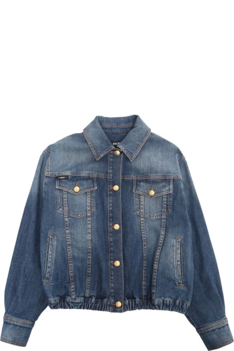 Coats & Jackets for Girls Balmain Denim Jacket