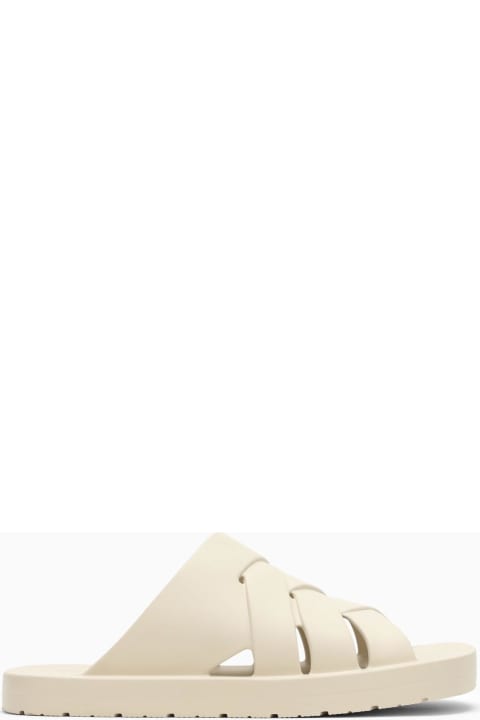 Shoes Sale for Men Bottega Veneta Ivory-coloured Rubber Slide