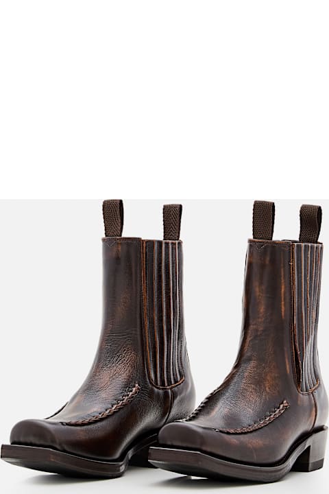 Hereu أحذية برقبة لـ السيدات Hereu Agulla Square Toe Chelsea Boots