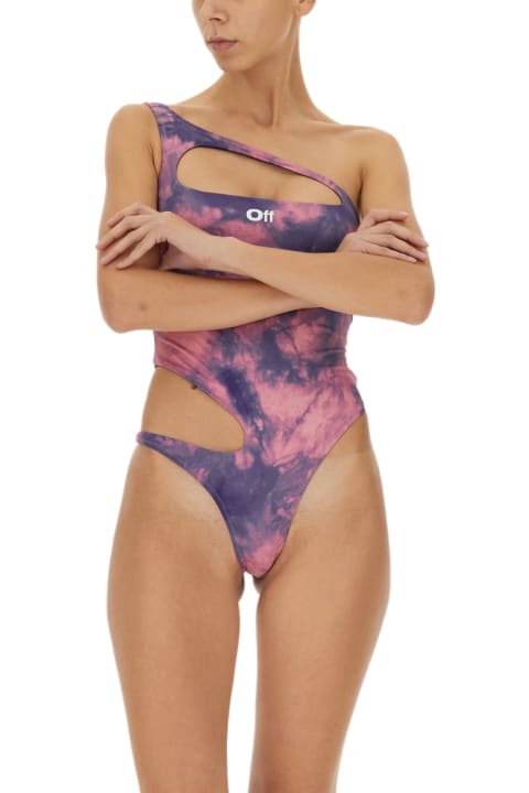 Off-White Swimwear for Women Off-White One Piece Swimsuit With Logo