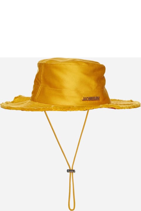 Hats for Men Jacquemus Le Bob Artichaut Frayed Expedition Hat