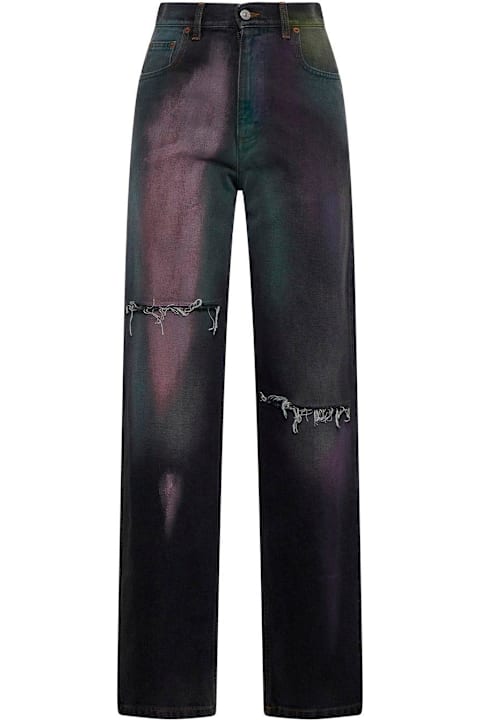 MM6 Maison Margiela Jeans for Women MM6 Maison Margiela Spray-paint Effect Distressed Jeans