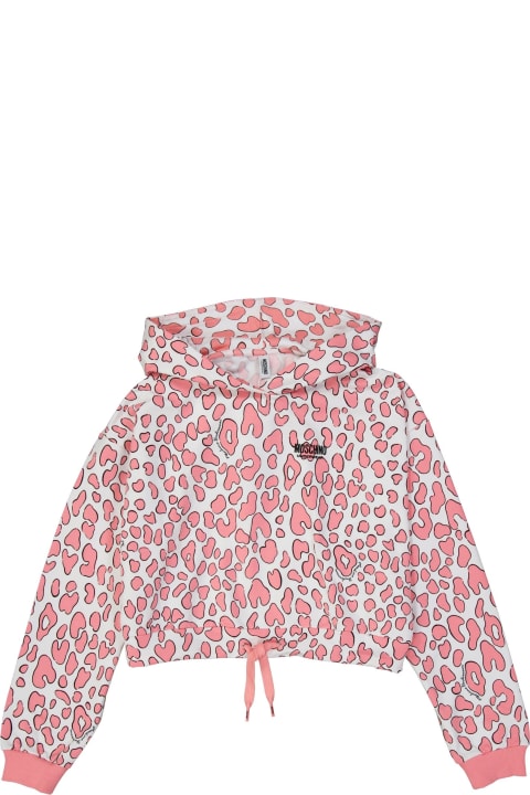 Moschino Coats & Jackets for Women Moschino Underwear Print Cropped Hoodie