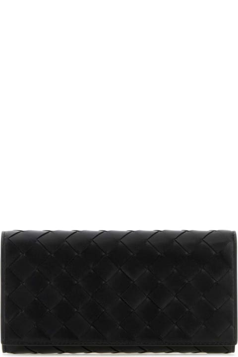 Bottega Veneta Wallets for Women Bottega Veneta Black Nappa Leather Wallet