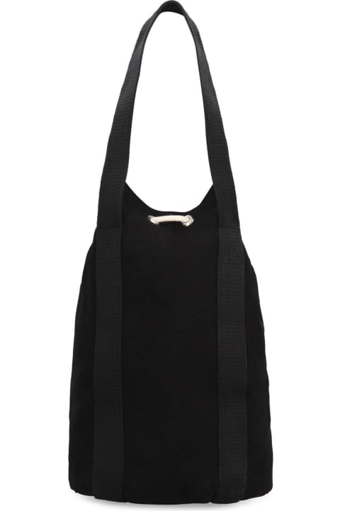 Backpacks for Women A.P.C. Logo Embroidered Drawstring Tote Bag