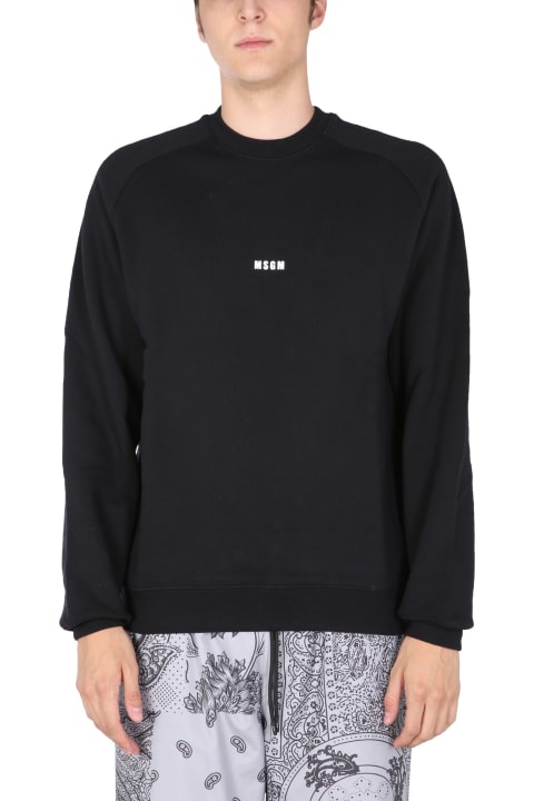 メンズ MSGMのフリース＆ラウンジウェア MSGM Crewneck Sweatshirt With Logo