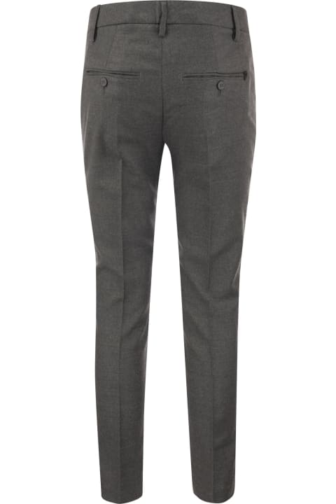 Fashion for Women Dondup Perfect - Wool Slim-fit Trousers