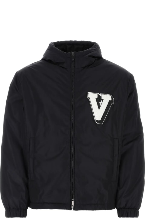 Valentino Garavani Coats & Jackets for Men Valentino Garavani Midnight Blue Nylon Jacket