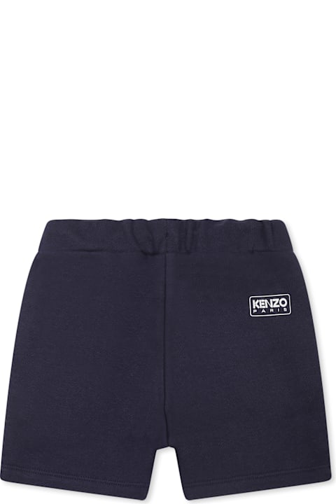 Kenzo Kids for Baby Girls Kenzo Kids Blue Shorts For Baby Boy With Logo